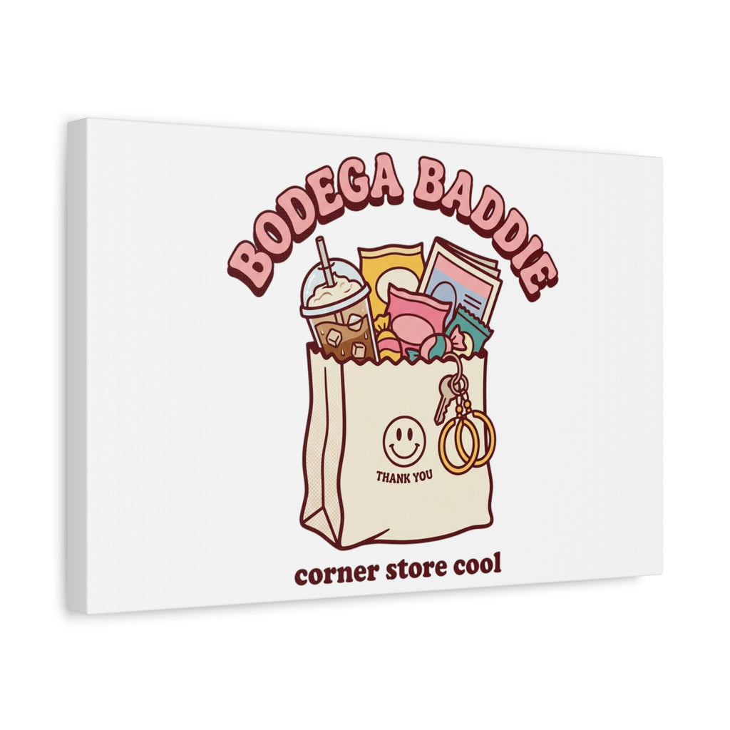 Bodega Baddie Canvas, Stretched | Corner Store Cool, NYC Y2K Vibe