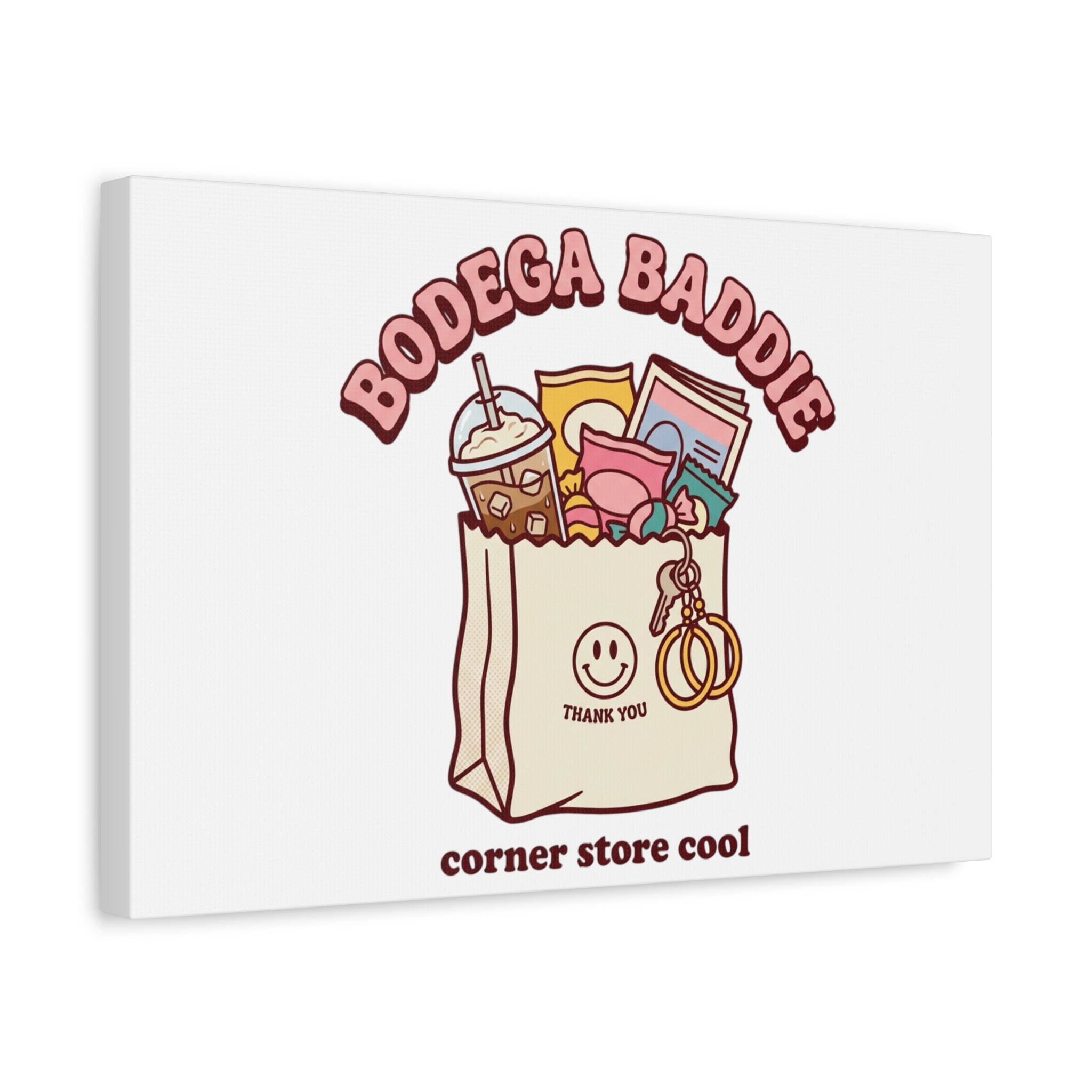 Bodega Baddie Canvas, Stretched | Corner Store Cool, NYC Y2K Vibe