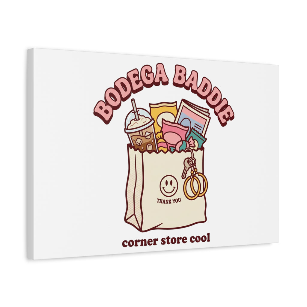 Bodega Baddie Canvas, Stretched | Corner Store Cool, NYC Y2K Vibe