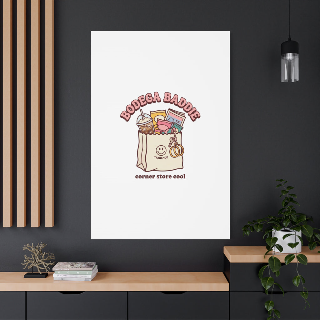 Bodega Baddie Canvas, Stretched | Corner Store Cool, NYC Y2K Vibe