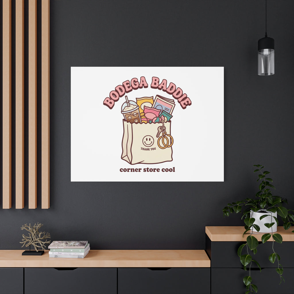 Bodega Baddie Canvas, Stretched | Corner Store Cool, NYC Y2K Vibe