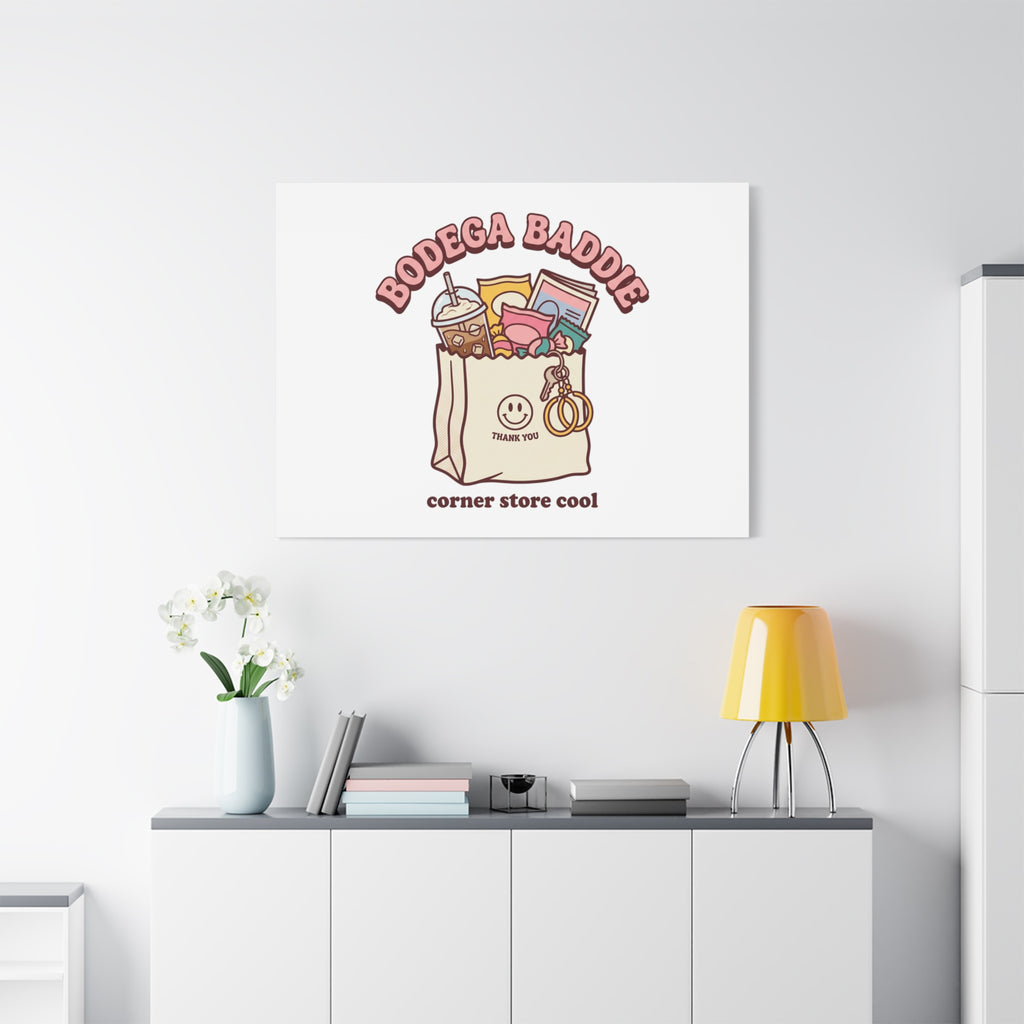 Bodega Baddie Canvas, Stretched | Corner Store Cool, NYC Y2K Vibe