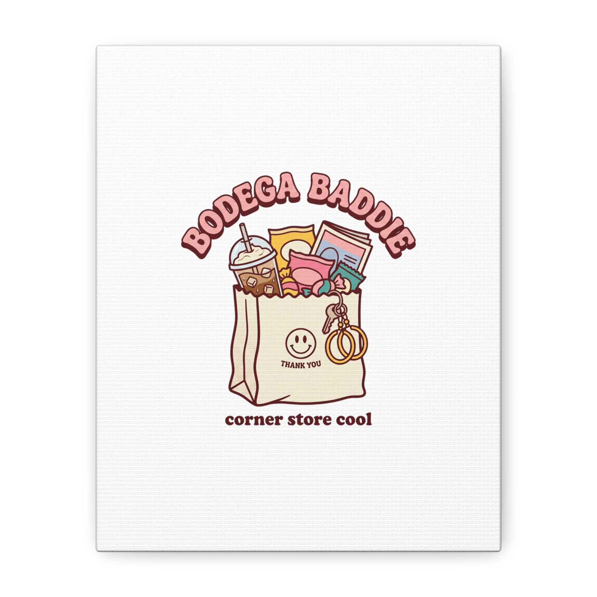 Bodega Baddie Canvas, Stretched | Corner Store Cool, NYC Y2K Vibe