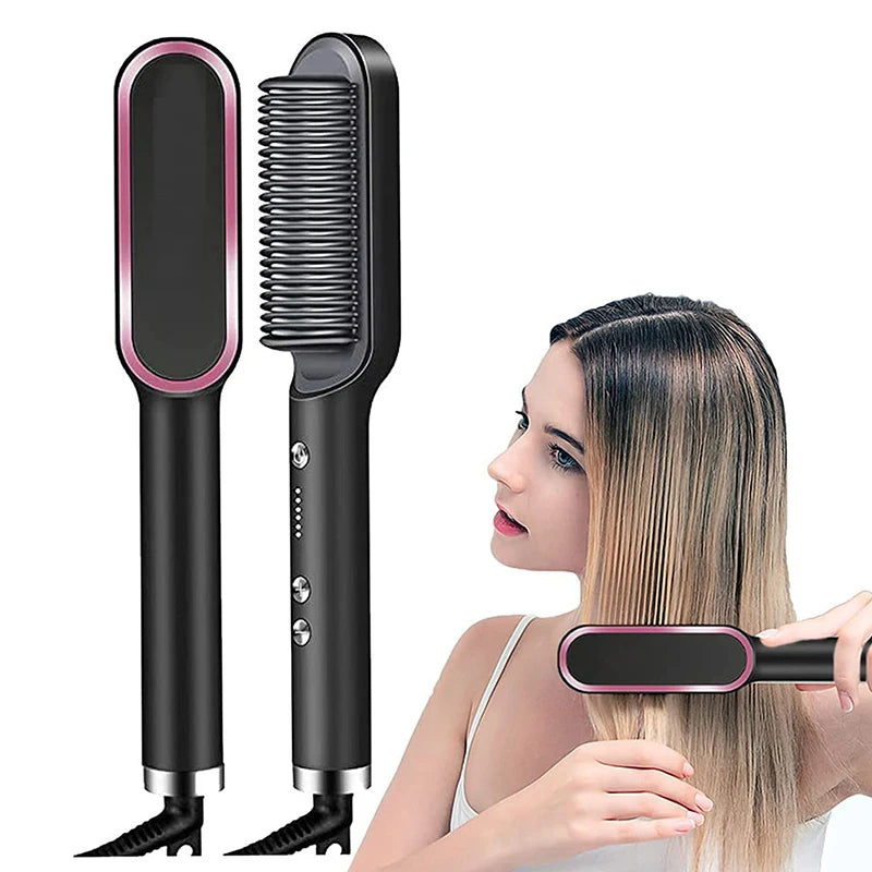 2-in-1 USB Cordless Straightening Brush