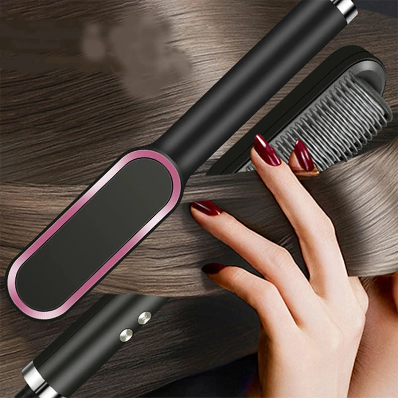 2-in-1 USB Cordless Straightening Brush